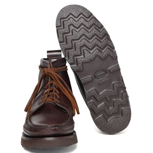 laydown image of Handsewn Maine Guide 6 Eye DB Boots