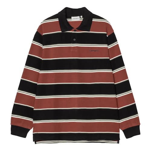 laydown image of Long Sleeve Malone Rugby Shirt