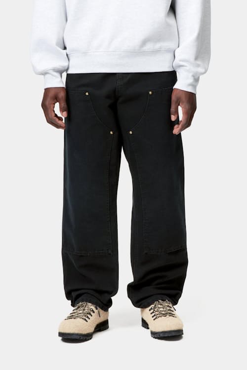 on model image of Double Knee Canvas Pant