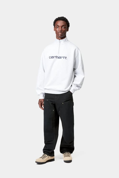 on model image of Double Knee Canvas Pant