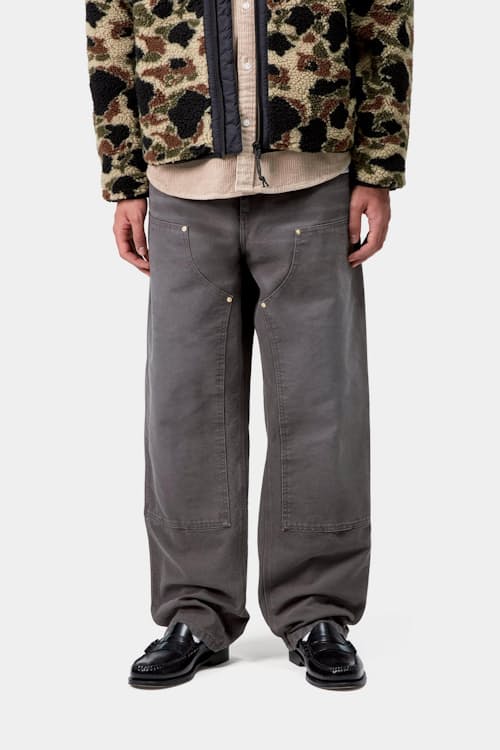 on model image of Double Knee Canvas Pant