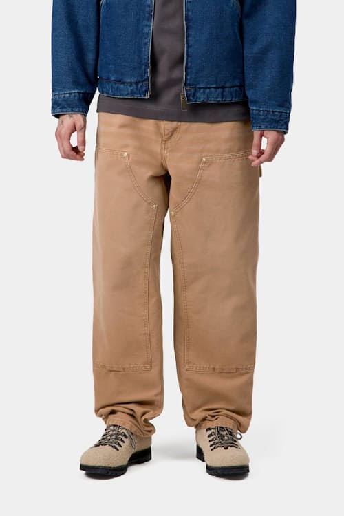 on model image of Double Knee Canvas Pant