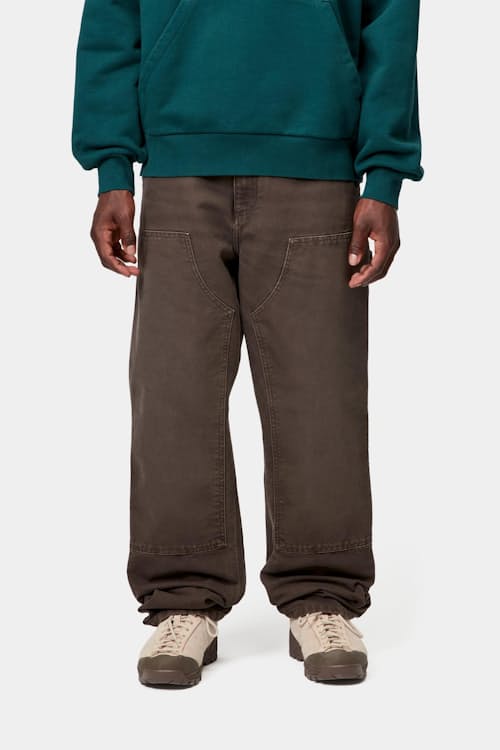 on model image of Double Knee Canvas Pant