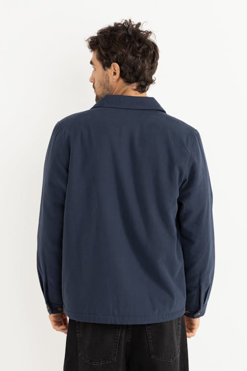 on model image of Sherpa Lined Work Shirt