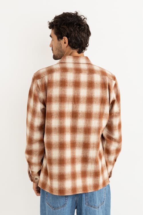 on model image of Bison Long Sleeve Shirt
