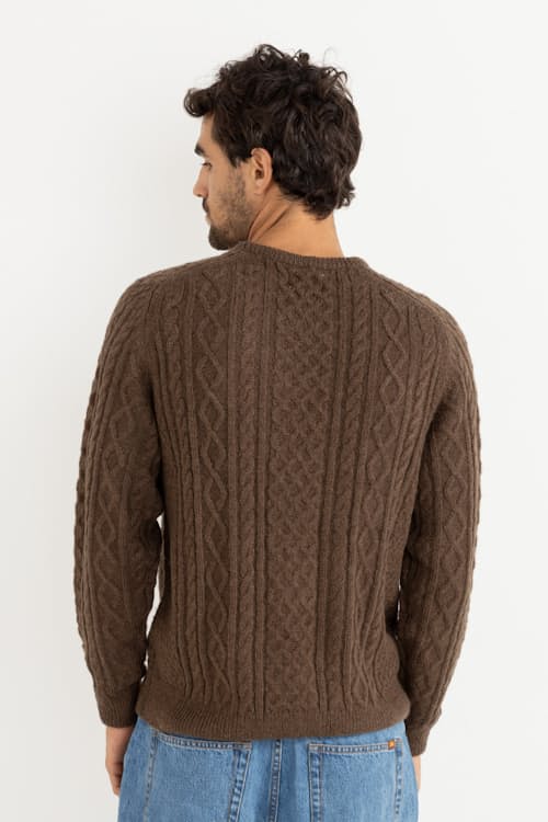 on model image of Mohair Fisherman Knit
