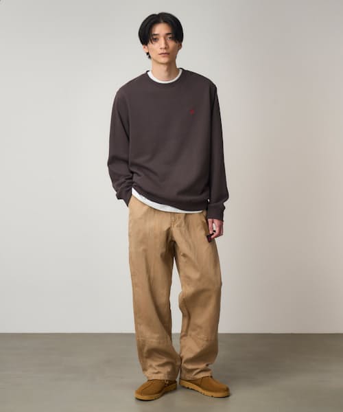 on model image of Canvas Work Pant