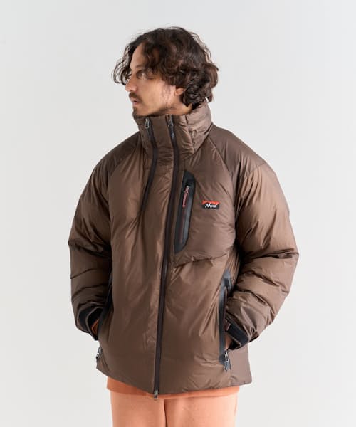 on model image of Aurora Stand Collar Light Down Insulated Jacket