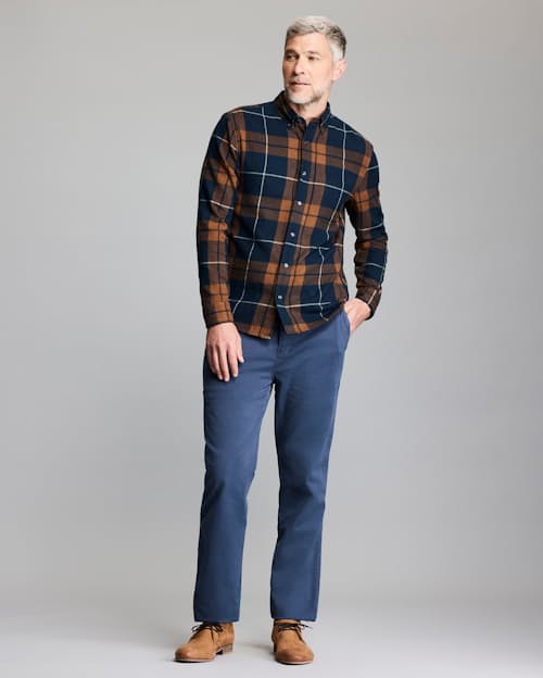 on model image of Tuscumbia Classic Long Sleeve Shirt