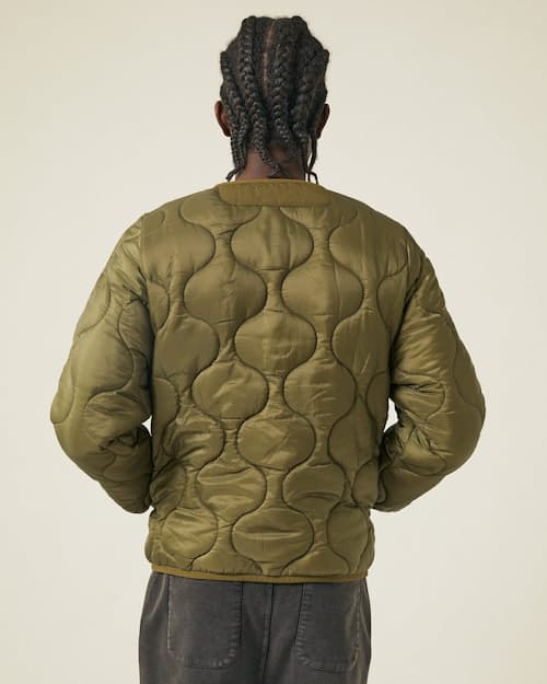 on model image of Quilted Liner Jacket