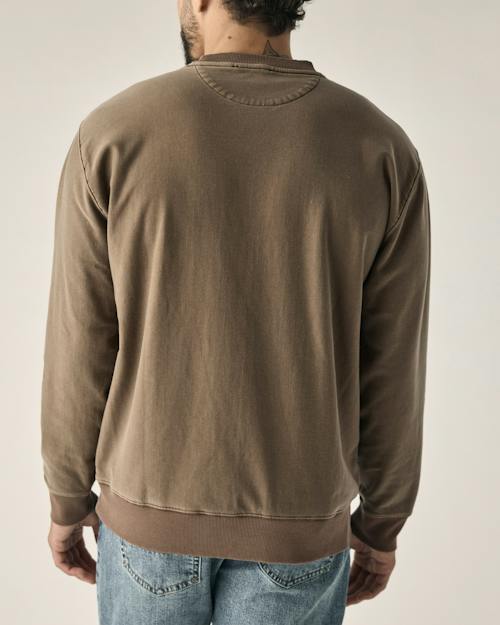 on model image of PatinaTech Crewneck Sweatshirt