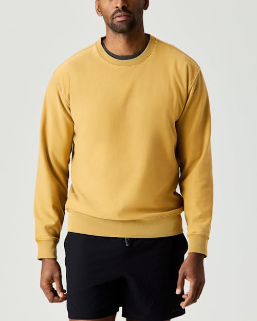 on model image of PatinaTech Crewneck Sweatshirt