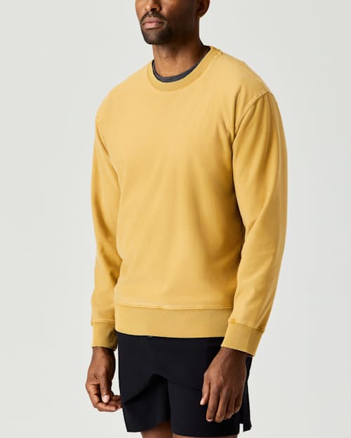 on model image of PatinaTech Crewneck Sweatshirt