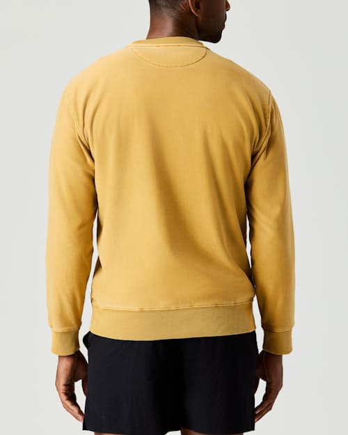 on model image of PatinaTech Crewneck Sweatshirt