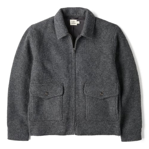laydown image of Boiled Wool Station Jacket