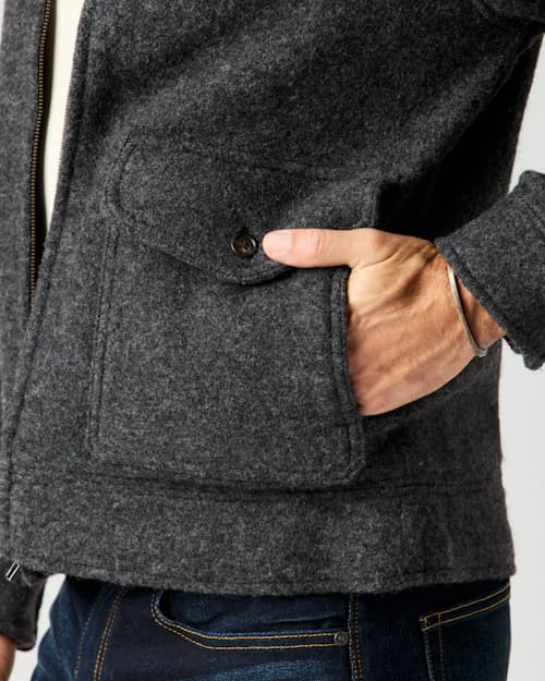 lifestyle image of Boiled Wool Station Jacket