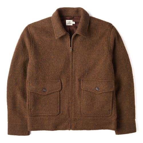 laydown image of Boiled Wool Station Jacket