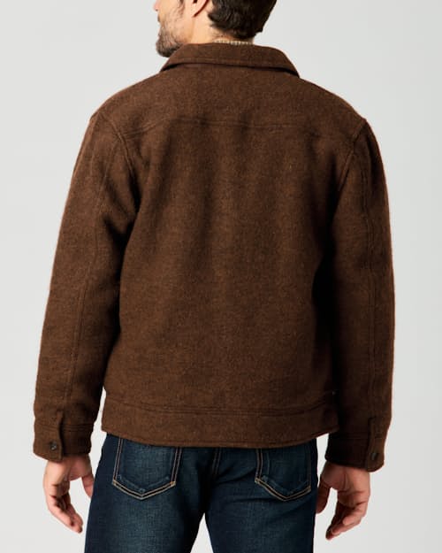 lifestyle image of Boiled Wool Station Jacket