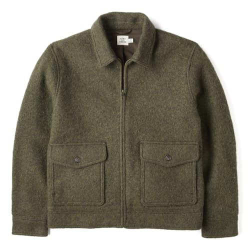 laydown image of Boiled Wool Station Jacket