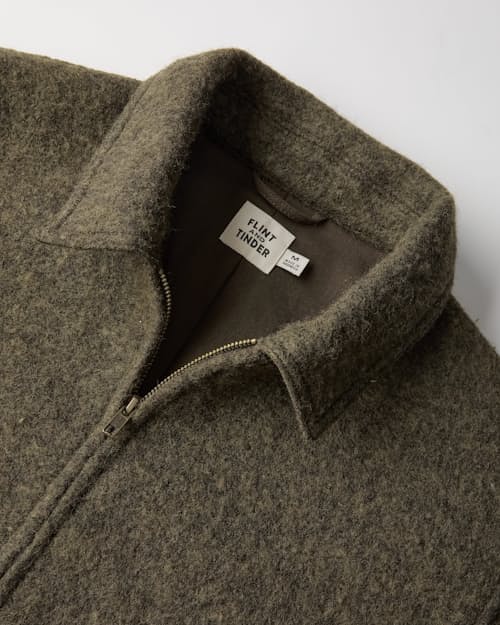 laydown detail image of Boiled Wool Station Jacket
