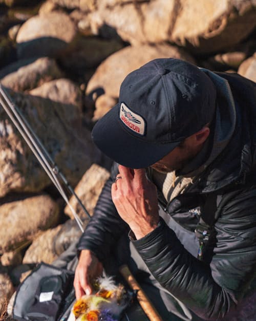 lifestyle image of Mystic Trout Strapback Hat