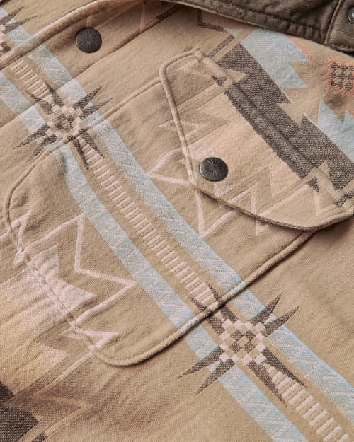 laydown detail image of Doug Good Feather Reversible Bondi Jacket