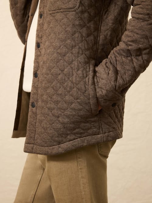 on model image of Epic Fleece Quilted CPO