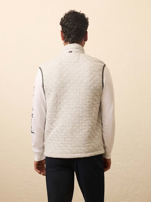 on model image of Epic Quilted Fleece Vest