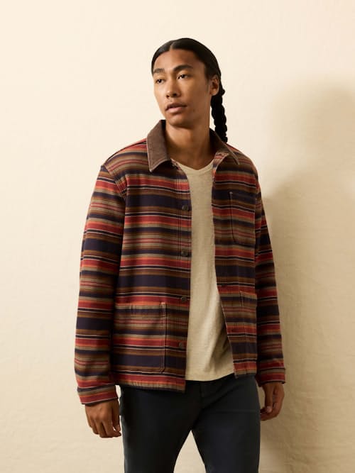 on model image of High Ridge Twill Studio Jacket