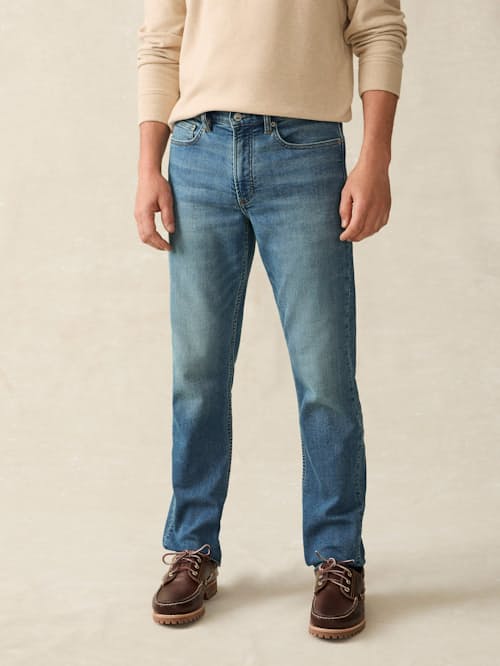 on model image of Stretch Terry 5-Pocket Pant