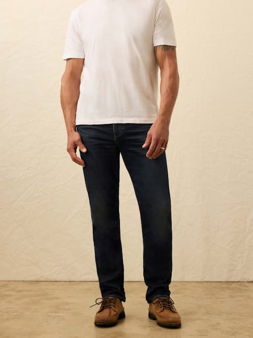 on model image of Stretch Terry 5-Pocket Pant