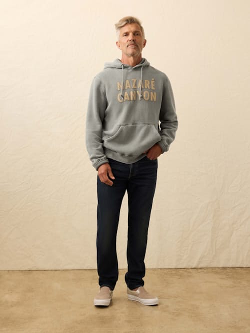 on model image of Stretch Terry 5-Pocket Pant