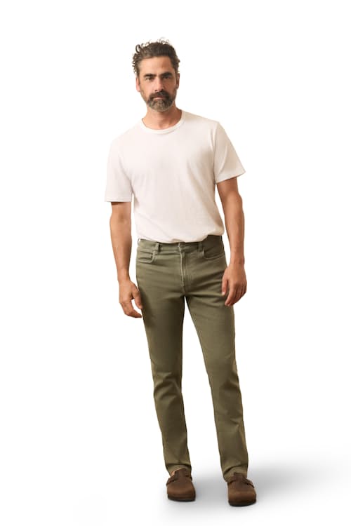 on model image of Stretch Terry 5-Pocket Pant