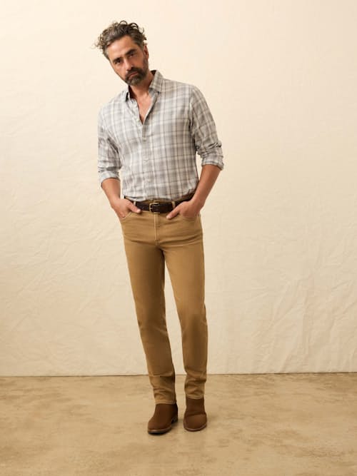 lifestyle image of Stretch Terry 5-Pocket Pant