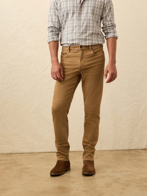 lifestyle image of Stretch Terry 5-Pocket Pant