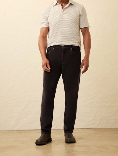 on model image of Stretch Terry 5-Pocket Pant