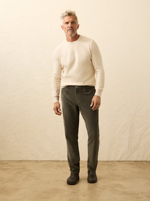 lifestyle image of Stretch Terry 5-Pocket Pant
