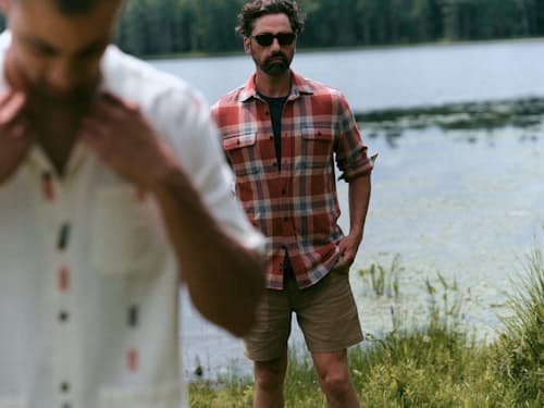 lifestyle image of Legend Sweater Flannel Shirt