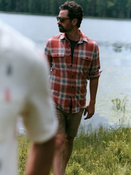 lifestyle image of Legend Sweater Flannel Shirt