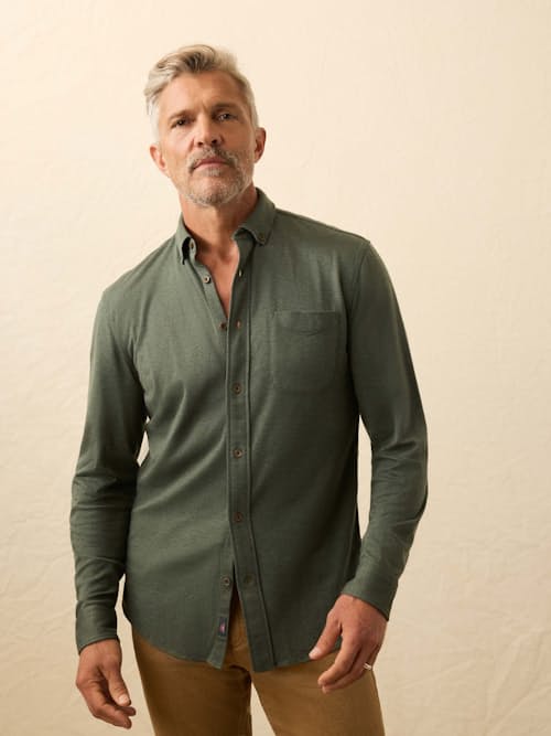 on model image of Coastline Knit Shirt