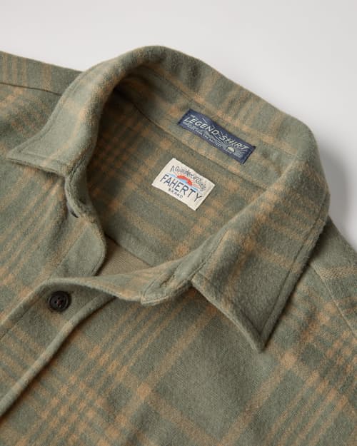 laydown detail image of Legend Sweater Flannel Shirt