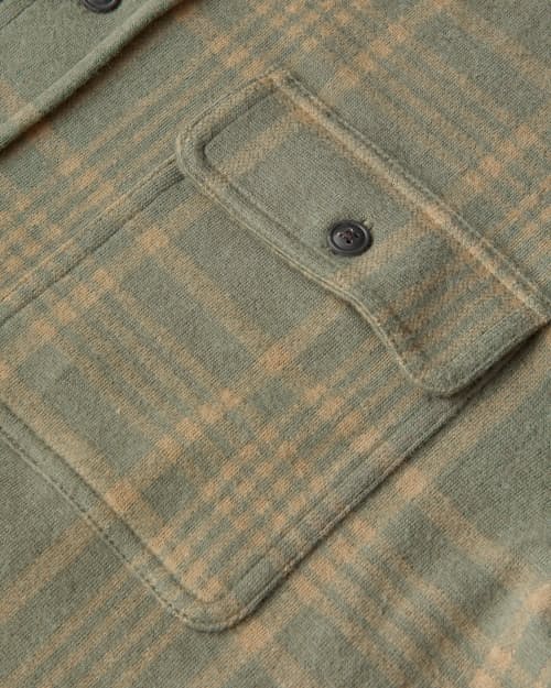 laydown detail image of Legend Sweater Flannel Shirt
