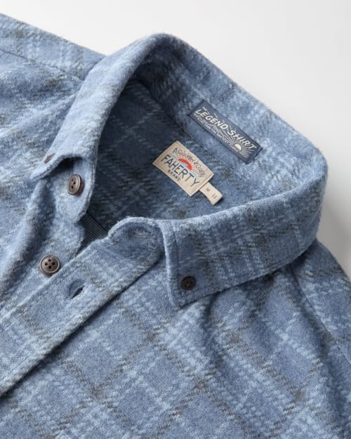 laydown detail image of Legend Sweater Flannel Shirt