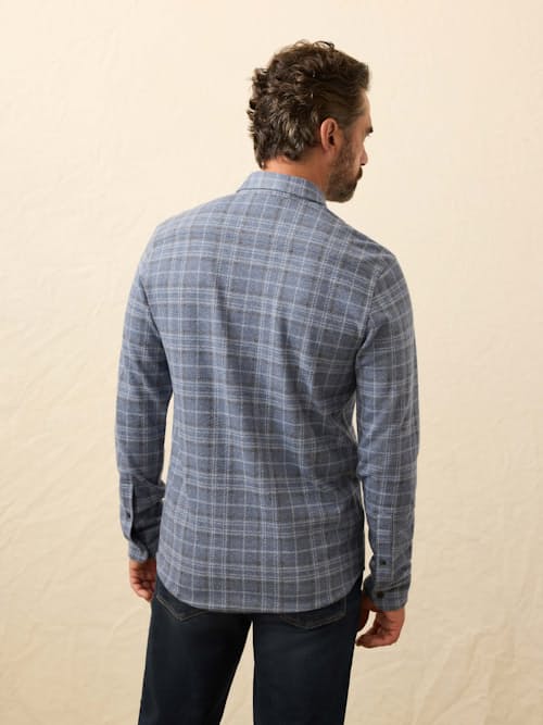 on model image of Legend Sweater Flannel Shirt