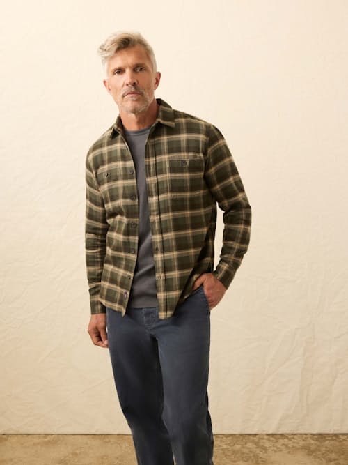 lifestyle image of Heirloom Portuguese Flannel Shirt