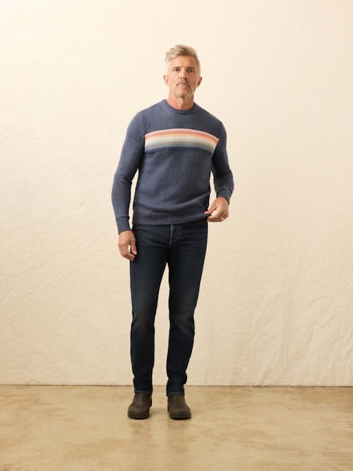 on model image of Heirloom Crewneck Sweater