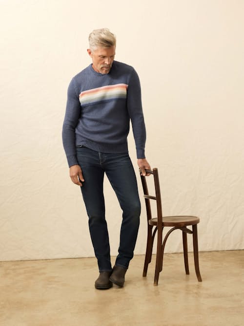 on model image of Heirloom Crewneck Sweater