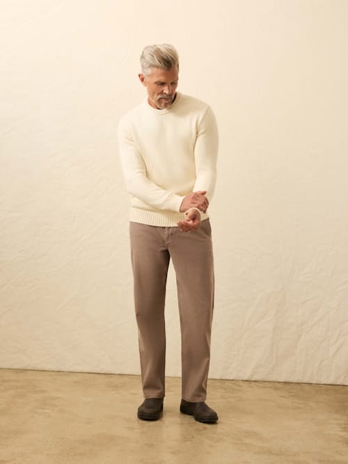 on model image of Heirloom Crewneck Sweater