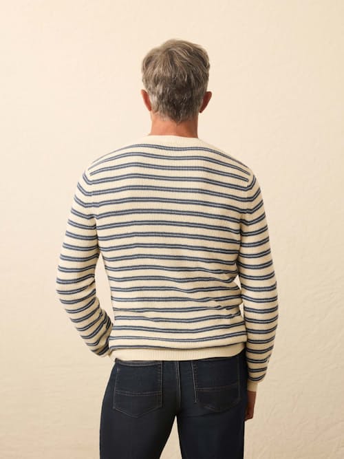 on model image of Sunwashed Crewneck Sweater