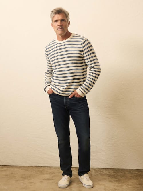 on model image of Sunwashed Crewneck Sweater